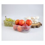 Lot de 100 barquettes pet 250g avec ou sans couvercle option - emballage: barquettes seules