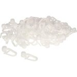 Lot de 100 crochets de rideaux pour rail en pvc - kotarbau