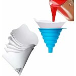 Lot de 100 filtres  peinture en papier jetables avec 1 entonnoir en silicone, pistolets pulvrisateurs, ...