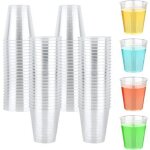 Lot de 100 gobelet plastique reutilisable, 5 cl / 50ml verre plastique reutilisable, transparent verre ...