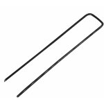 Linxor - lot de 100 piquets de fixation - 15 cm x 2. 5 cm - diam 2. 8 mm - acier - noir