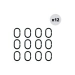 Lot de 12 anneaux pour rideaux de douche noir msv