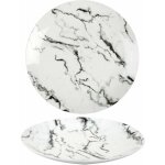 Lot de 12 assiettes de service effet marbre