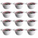 Lot de 12 bols � soupe, 650 ml, en verre renforc�, 18, 5 x 14 x 8 cm, avec double poign�es, soupi�re ...