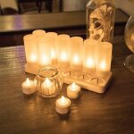 Lot de 12 bougie led rechargeable bougie Électrique led flamme vacillante avec station de charge décoration ... Lot de 12 bougie led rechargeable bougie Électrique led flamme vacillante avec station de charge décoration ...