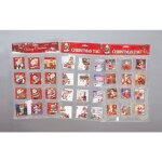 Lot de 12 cartes cadeaux cm. 5x5 mod. ass. dans enveloppe dcoration de nol