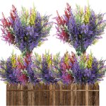 Lot de 12 fausses plantes de lavande artificielles r�sistantes aux uv pour la d�coration int�rieure et ...