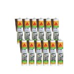 Lot de 12 mastics acryliques sp�cial fa�ade - sika sikaseal 107 joints et fissure - acajou - 300ml