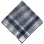 Lot de 12 mouchoirs homme vichy 40x40 cm 100% coton