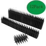 Lot de 12 pics clous anti - oiseaux 45x4, 5x3, 5cm couleur noir anti - oiseaux et anti - insectes s�curit� ...