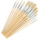 Lot de 12 pinceaux ronds 12 pcs silverline 868848 Lot de 12 pinceaux ronds 12 pcs silverline 868848