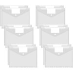 Lot de 12 porte - documents a4 transparents a4 - format a4 - avec 11 trous et pochette pour étiquettes ... Lot de 12 porte - documents a4 transparents a4 - format a4 - avec 11 trous et pochette pour étiquettes ...