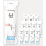 Brabantia - lot de 12 rouleaux de 10 sacs poubelle 50 / 60 l blanc code h (dont 1 offert) Brabantia - lot de 12 rouleaux de 10 sacs poubelle 50 / 60 l blanc code h (dont 1 offert)