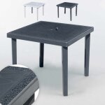 Lot de 12 tables carr�es en polyrotin 90x90 pour jardin terrasse ext�rieure bar et restaurant grand soleil ...