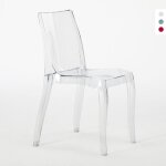 Lot de 18 chaises cristal light grand soleil transparent promo offre pour bar caf� - transparent