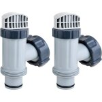 Lot de 2 accessoires de piscine - valves � piston pour piscine intex - vanne d'arr�t - compatible avec ...