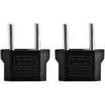 Lot de 2 adaptateurs secteur prise electrique us chine vers europe france