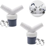 Lot de 2 adaptateurs de vidange pour machine � laver - double raccord - tuyau de 40 mm de diam�tre et ...