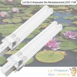 Lot de 2 ampoules uv stérilisateur - clarificateur 11w pour aquarium ou bassins de jardin Lot de 2 ampoules uv stérilisateur - clarificateur 11w pour aquarium ou bassins de jardin