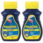 Lot de 2 aquachek testeur de chlore pour piscine et spa, lot de 50 bandelettes aquachek Lot de 2 aquachek testeur de chlore pour piscine et spa, lot de 50 bandelettes aquachek