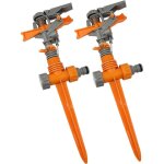 Lot de 2 arroseurs / asperseurs 1 / 2'' � impulsion / � batteur rotatif / circulaire / cracheur / par ...