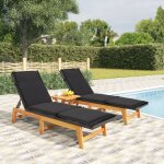 Bonnevie - lot de 2 bain de soleil chaise de jardin transat de jardin - et coussins rsine tresse / ...