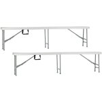 Lot 2 bancs pliants pour la restauration 180x30x43cm o91