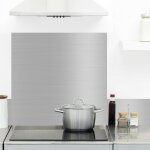 99dco - 2 bandeaux de crdence adhsifs pour cuisine - alu bross gris - aluminium - 2x(100x20 cm)