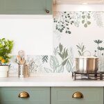 99déco - 2 bandeaux de crédence adhésifs pour cuisine - champêtre vert - aluminium - 2x(100x20 cm) 99déco - 2 bandeaux de crédence adhésifs pour cuisine - champêtre vert - aluminium - 2x(100x20 cm)
