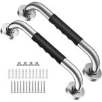 Lot de 2 barre d'appui antid�rapant 40cm poign�e de s�curit� en acier inoxydable pour salle de bain wc ...