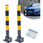 Lot de 2 barrires rondes amovibles pour parking, panneaux de signalisation, signalisation de scurit, ...