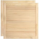 Lot de 2 bois de pin massif portes  persiennes portes d'armoire portes d'tagres revtement pour placard ...