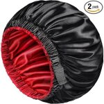 Lot de 2 bonnets en satin pour homme et femme, r�versible, double couche, en soie, pour tresses de cheveux ...
