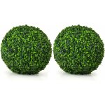 Relax4life - lot de 2 boules de buis artificiels 40 cm, boules de buis au feuillage dense en pe, plantes ...