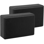 Lot de 2 brique yoga en mousse eva blocs de yoga pour m�ditation pilates relaxation - noir