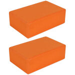 Lot de 2 brique yoga en mousse eva blocs de yoga pour mditation pilates relaxation - orange