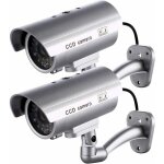 Lot de 2 caméras factices, caméras extérieures factices pour utilisation intérieure ou extérieure, avec ... Lot de 2 caméras factices, caméras extérieures factices pour utilisation intérieure ou extérieure, avec ...
