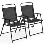 Lot de 2 chaise de jardin extrieur chaise pliante camping portable tissu en polyester respirant et robuste ...