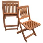 Habitat et jardin - lot de 2 chaises jardin pliante en bois exotique 'hongkong' - maple - marron clair ...