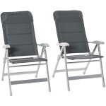 Outsunny - lot de 2 chaises de jardin pliantes dossier haut inclinable multipositions accoudoirs tétière ... Outsunny - lot de 2 chaises de jardin pliantes dossier haut inclinable multipositions accoudoirs tétière ...