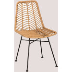 Lot de 2 chaises de jardin en rotin synth�tique gouda natural sklum naturel noir