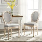 Homemiyn - lot de 2 chaises m�daillon versailles style louis xvi lot de 2 chaises de salle � manger - ...