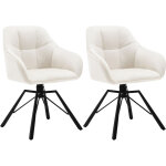 Woltu - lot de 2 chaises pivotante � 360� chaise salle � manger en velours, fauteuil scandinave, pieds ...