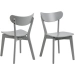 Lot de 2 chaises repas 45x55x79, 5 cm décor gris - selda Lot de 2 chaises repas 45x55x79, 5 cm décor gris - selda