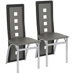 Lot de 2 chaises de salle � manger, chaise de cuisine cuir synth�tique, pour salle � manger, cuisine, ...