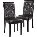 Lot de 2 chaises de salle � manger chaise de cuisine rembourr�e avec dossier chaises de style moderne ...