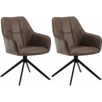 Woltu - lot de 2 chaises de salle � manger pivotante 360�en similicuir + m�tal, 45 x 41 x 86cm, chaise ...
