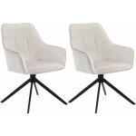 Woltu - lot de 2 chaises de salle � manger pivoter � 360� en velours + m�tal, 45 x 41 x 86cm, chaise ...