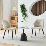 Clipop - lot de 2 chaises de salle à manger rembourrées rétro en cuir synthétique avec dossier et pieds ... Clipop - lot de 2 chaises de salle à manger rembourrées rétro en cuir synthétique avec dossier et pieds ...