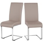 Lot de 2 chaises de salle  manger en simili cuir capacit 135 kg hauteur de sige rembourr 50 cm - ...